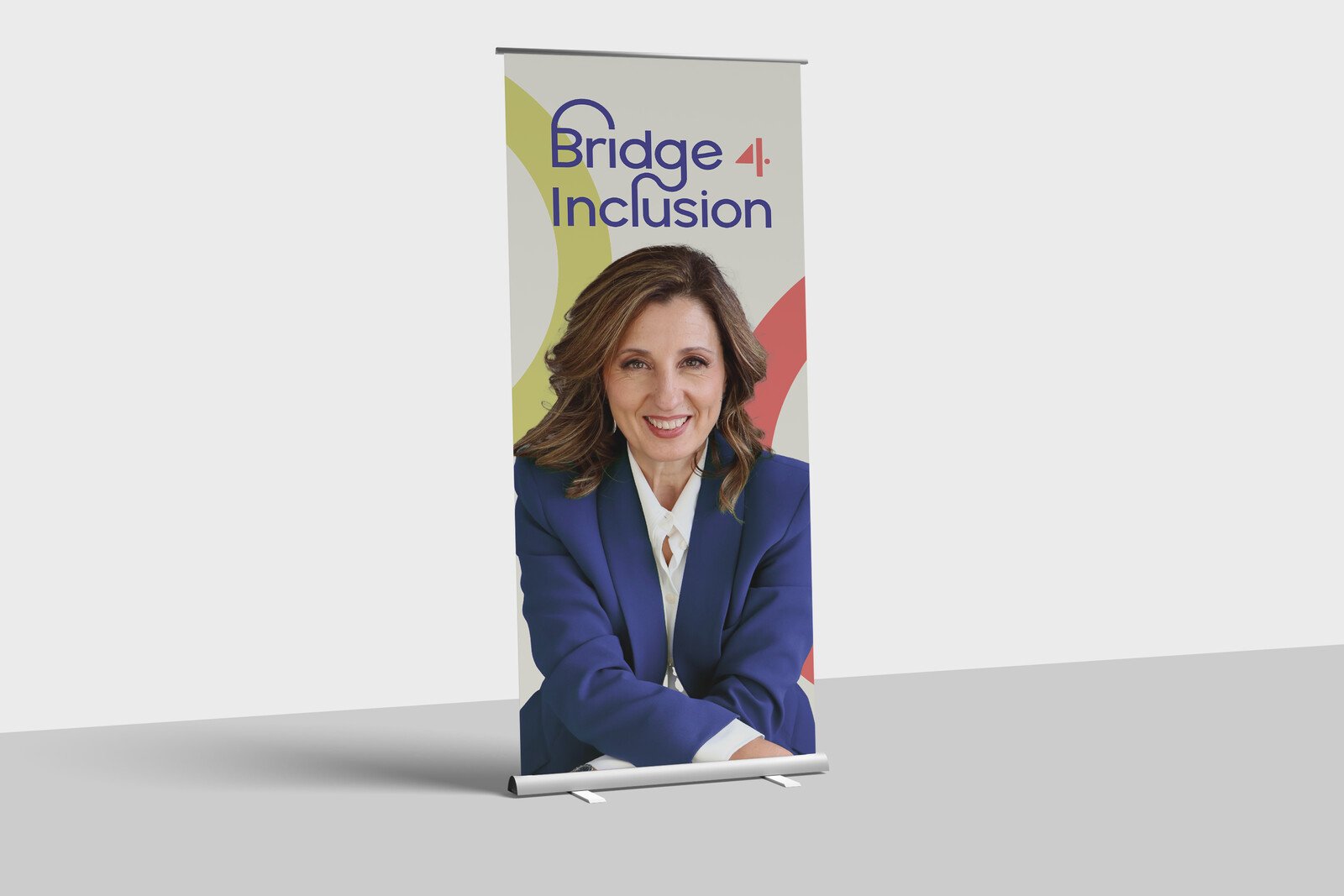 Roll-up con la marca aplicada