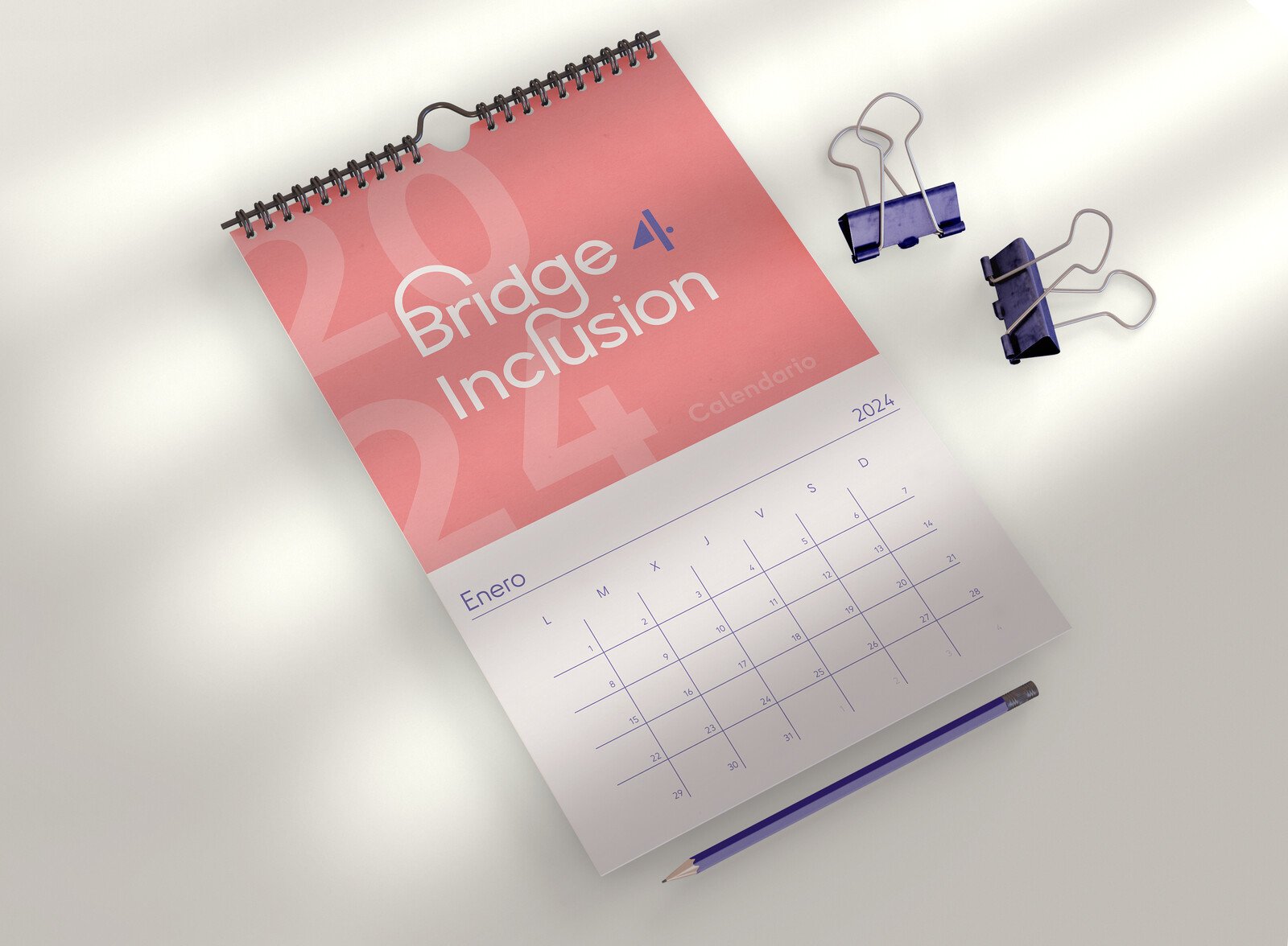 Calendario de sobremesa de la marca