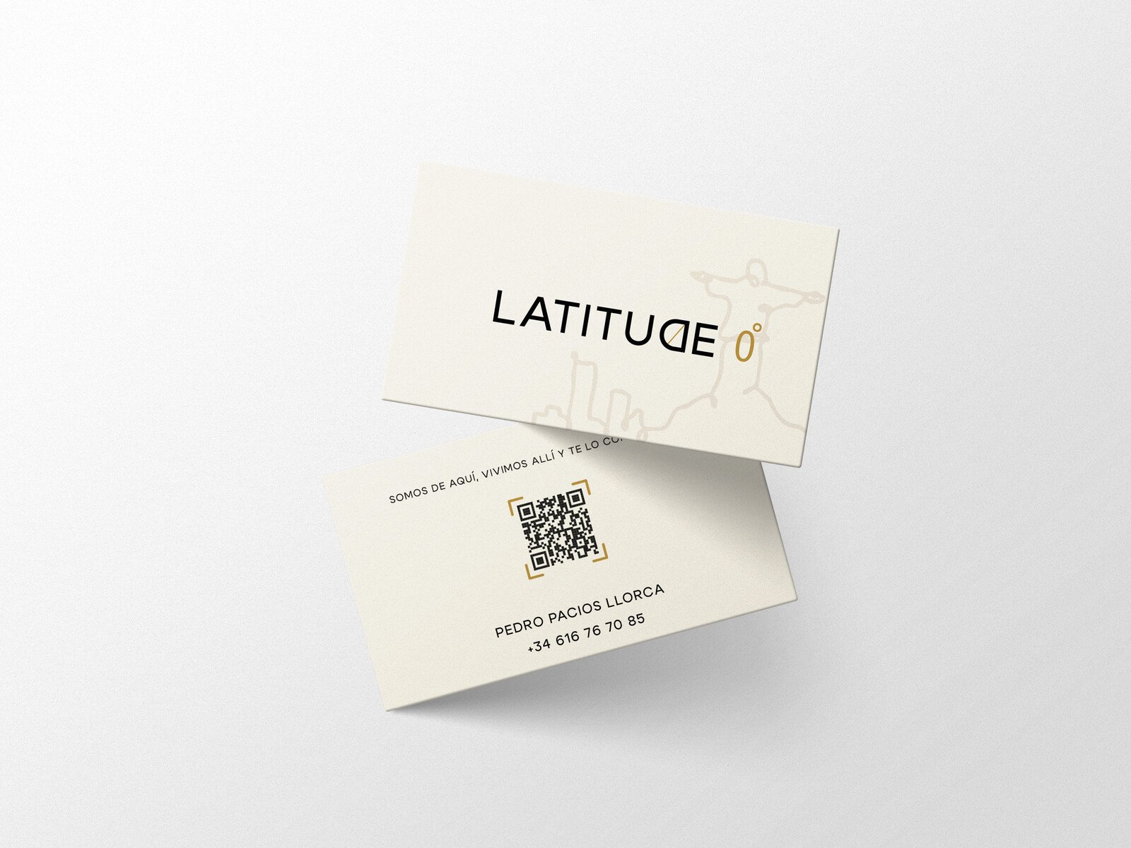 Tarjetas de visita de Latitude 0º con código QR