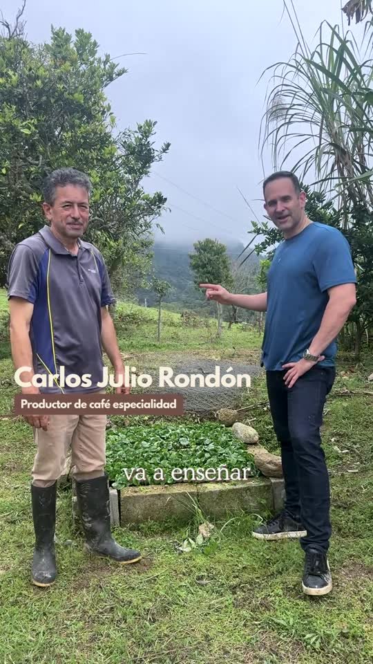 Productor de café en la finca