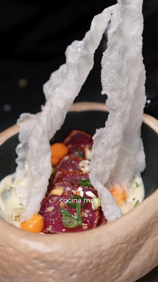 Corte de tataki de atún